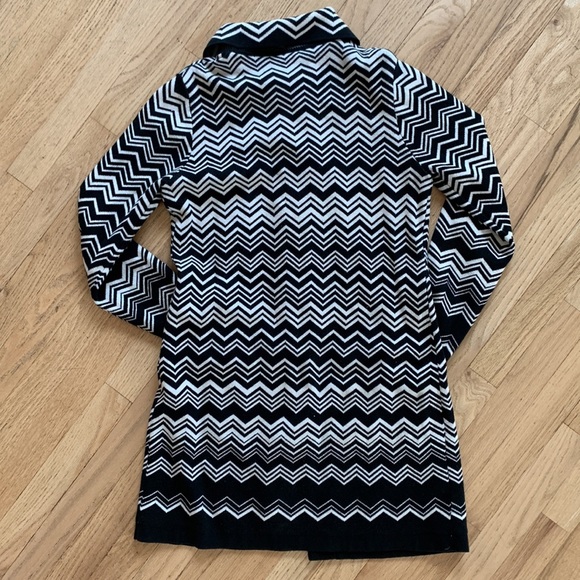 Missoni for Target black & white Chevron Print Knit Dress Coat XS - Picture 10 of 10